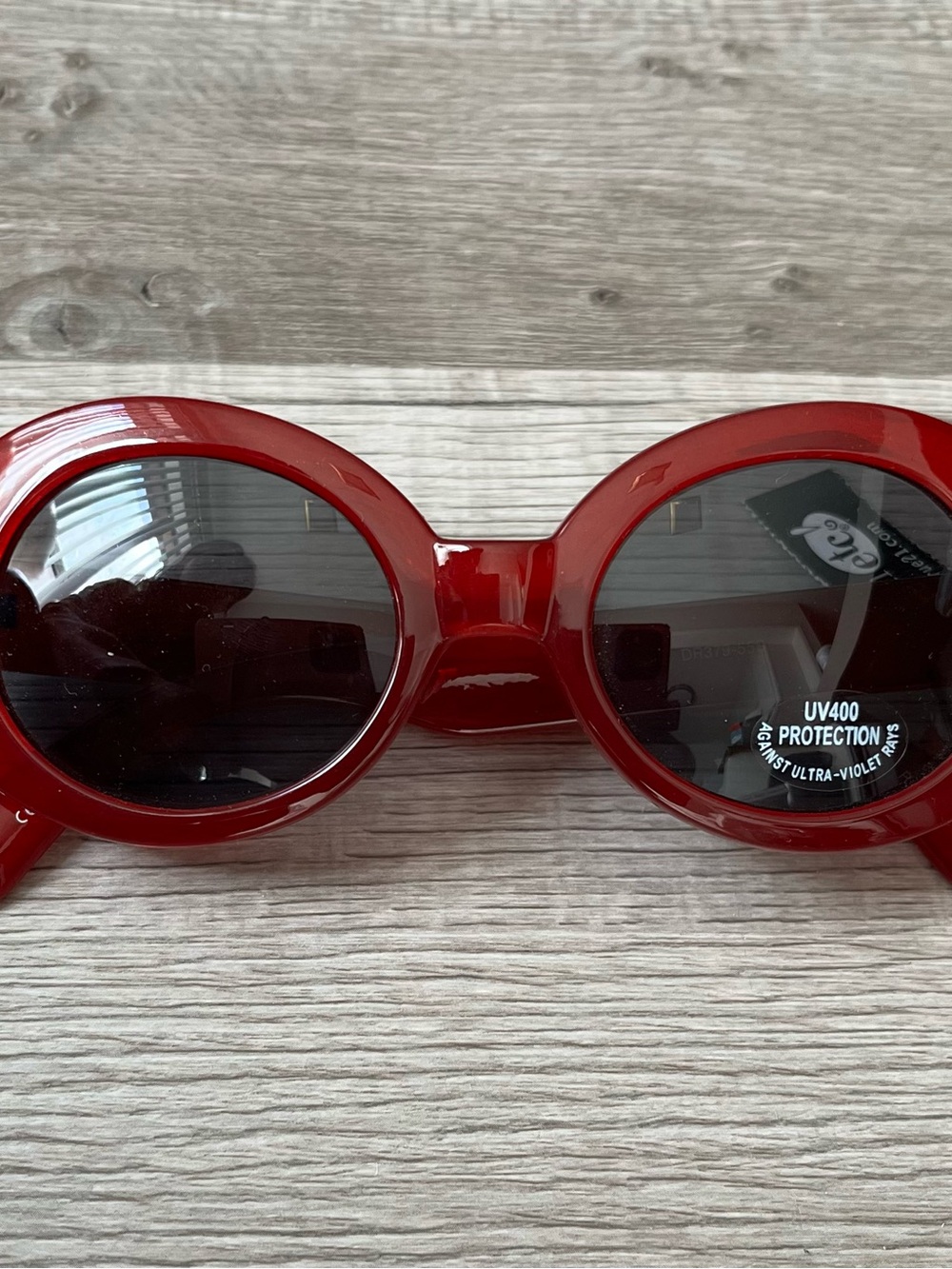 Red Oval Sunglasses
